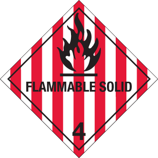 Gefahrgut-Etiketten, Klasse 4.1 Flammable solid