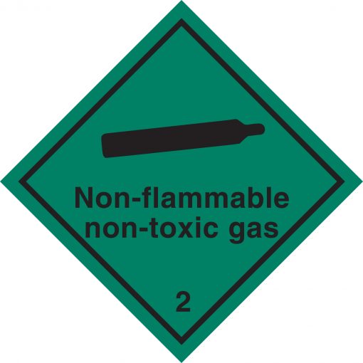 Etiquette 2.2 Non flammable non toxic gas