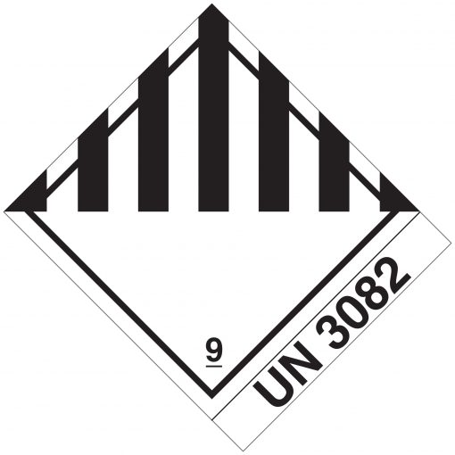 Gefahrgut-Etikette Klasse mit UN 3082