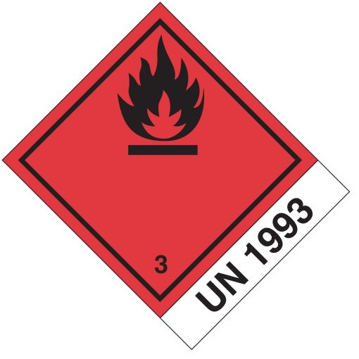 Etikette Klasse 3 mit UN 1993